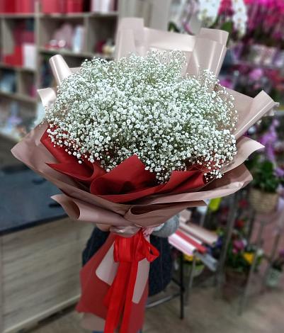 Букет цветов из: Гипсофила в Белое