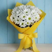 Букет цветов из:  Хризантемы #REPLACE_PRED# Белое
