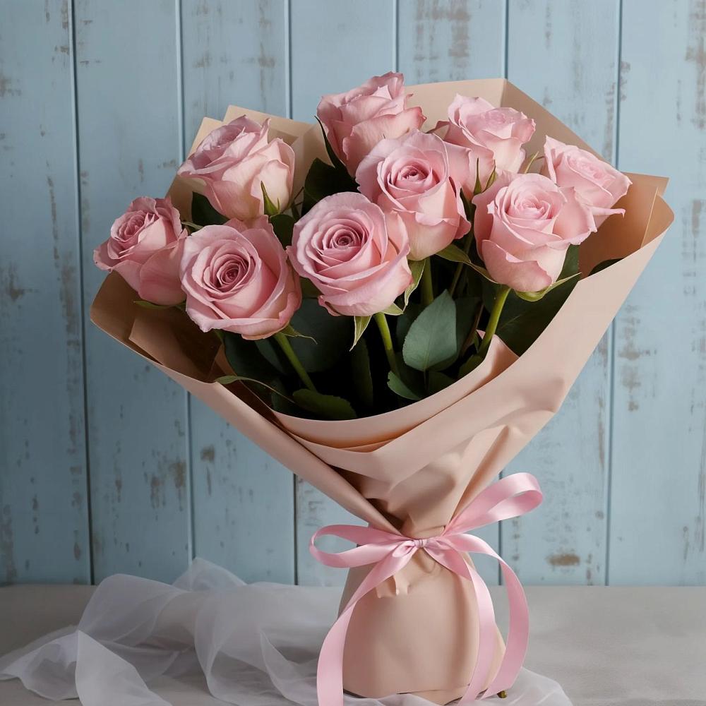 Букет цветов из: Розы в Белое