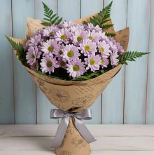 Букет цветов из:  Хризантемы в Белое