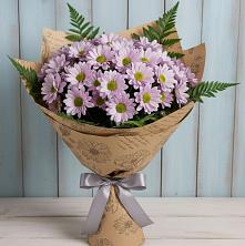 Букет цветов из:  Хризантемы в Белое