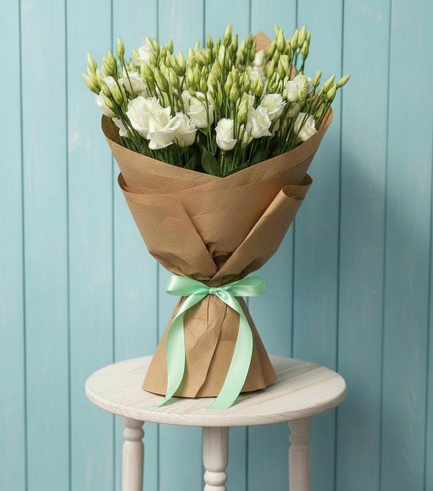 Букет цветов из: Лизиантусы в Белое