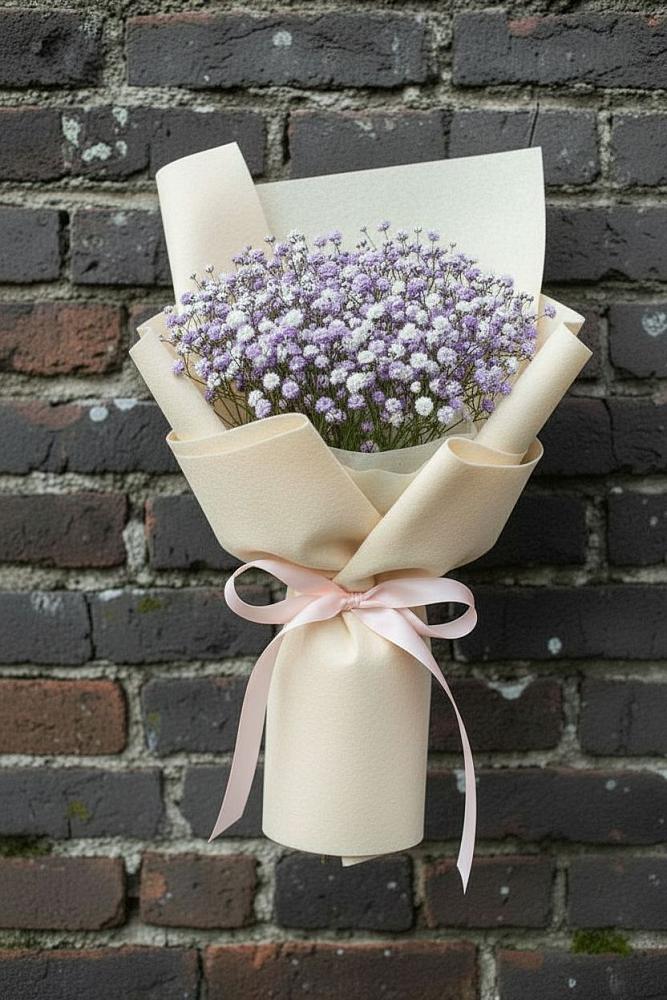 Букет цветов из: Гипсофила в Белое