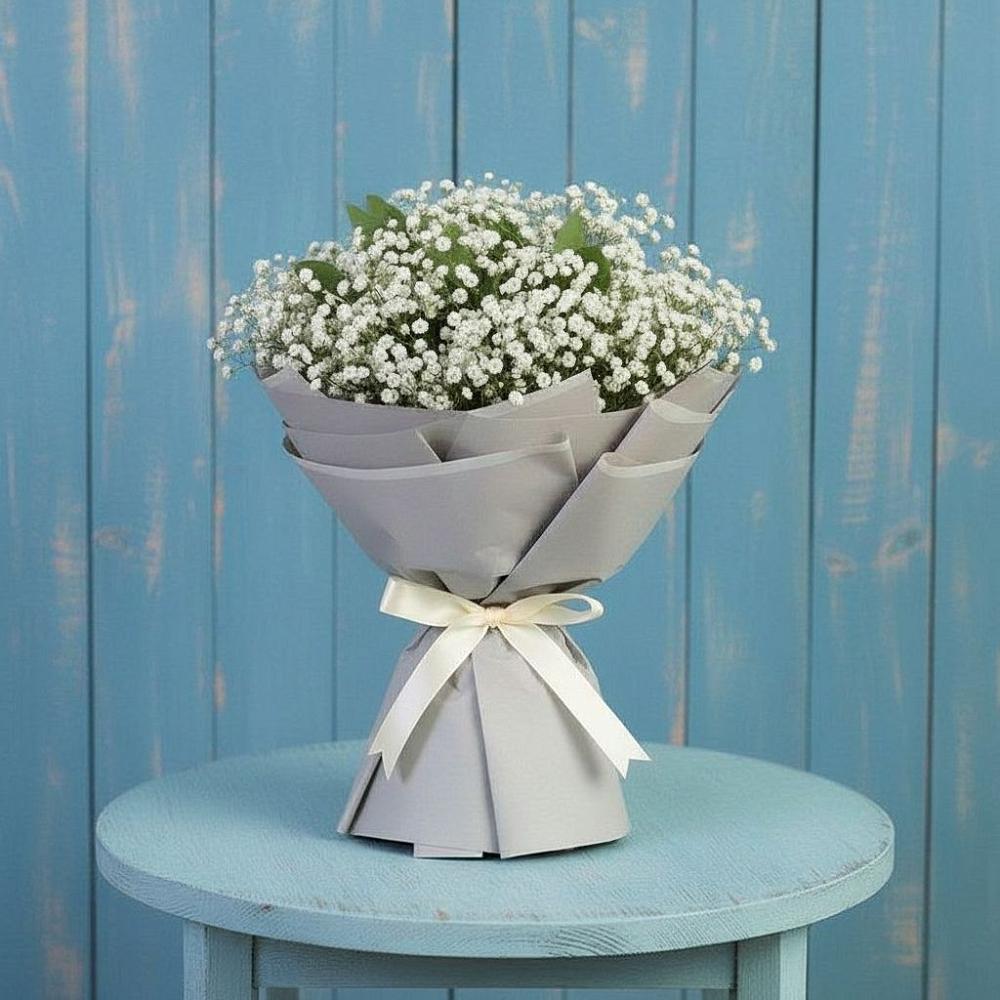 Букет цветов из: Гипсофила в Белое