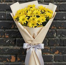 Букет цветов из:  Хризантемы в Белое