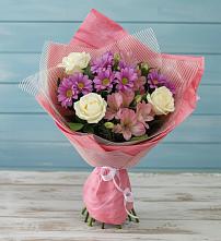 Букет цветов из:  Герберы в Белое