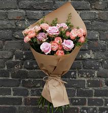 Букет цветов из:  Розы в Белое