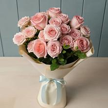 Букет Розовый шарм в Белое