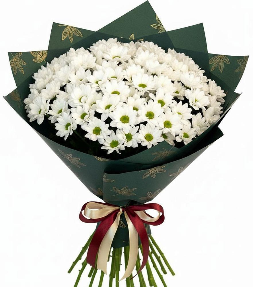 Букет цветов из: Хризантемы в Белое