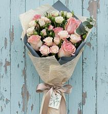 Букет цветов из:  Розы в Белое