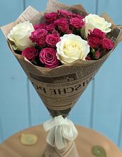 Букет цветов из:  Розы #REPLACE_PRED# Белое