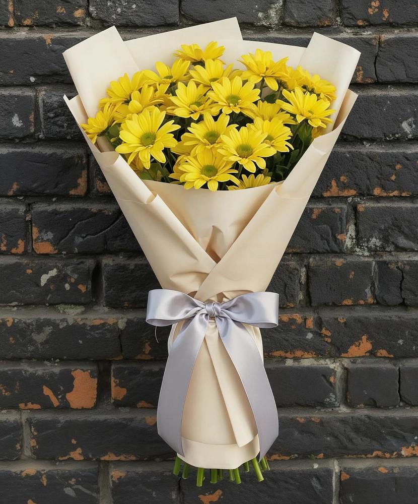 Букет цветов из: Хризантемы в Белое