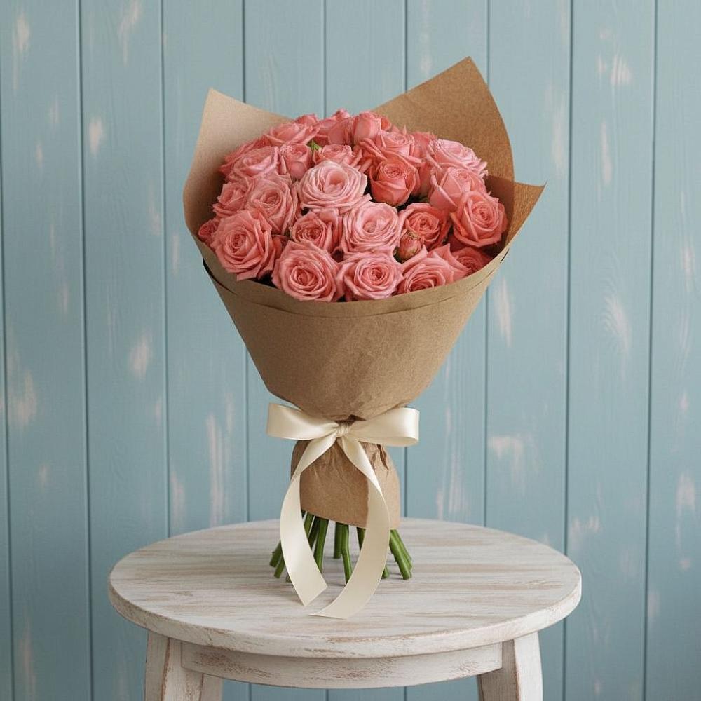 Букет цветов из: Розы в Белое