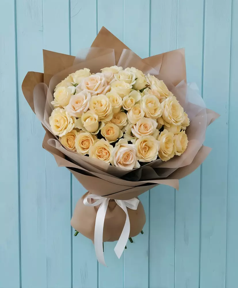 Букет Кремовое облако в Белое