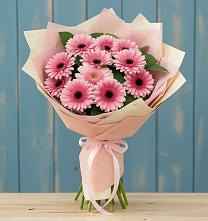 Букет цветов из:  Герберы в Белое