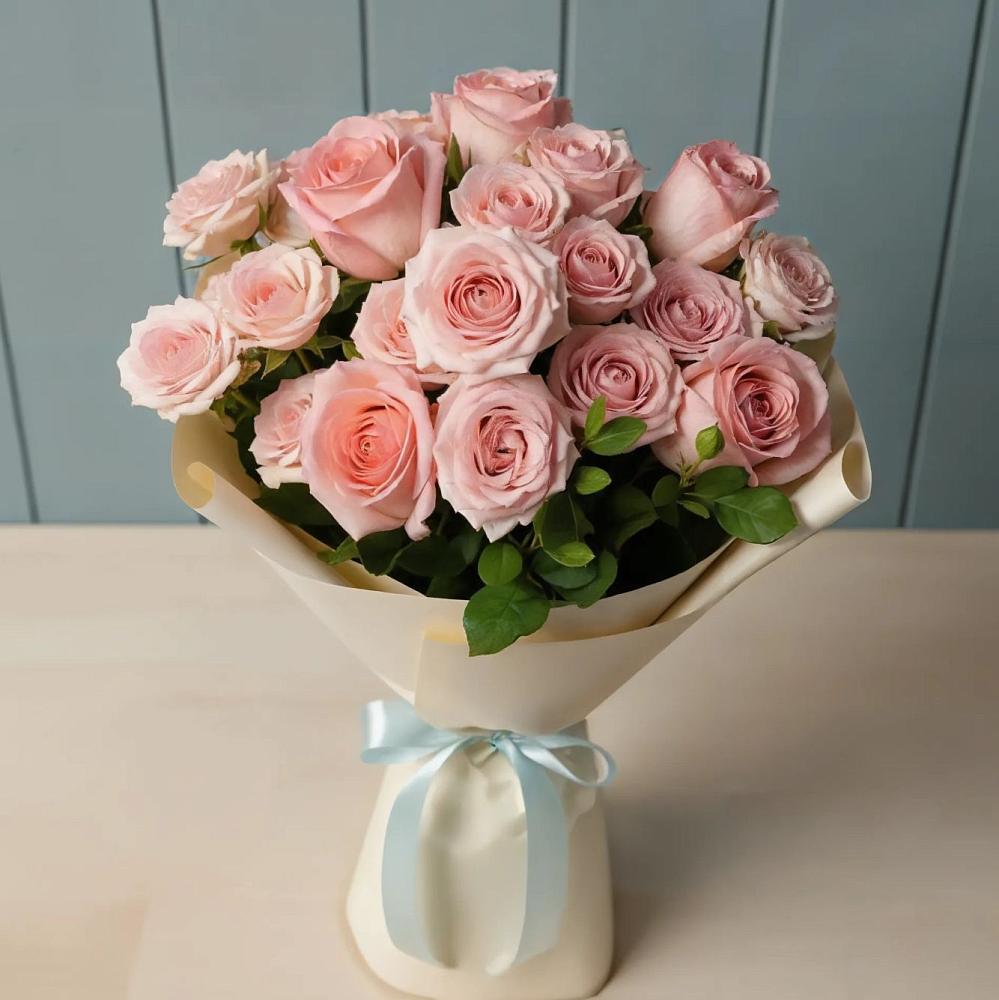 Букет Розовый шарм в Белое