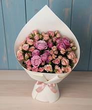 Букет цветов из:  Розы #REPLACE_PRED# Белое